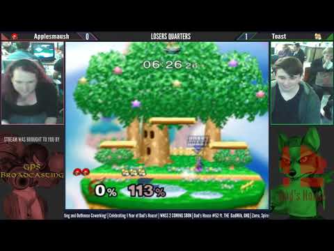 Dad's House #52 [Melee Singles] Toast (Fox) vs Applesmaush (Samus) Loser's Quarter's
