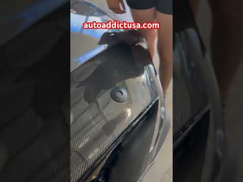 Carbon Fiber Mustang Hood and Hood Pins @AutoAddictUSA #autoaddictusa #carbon #automobile