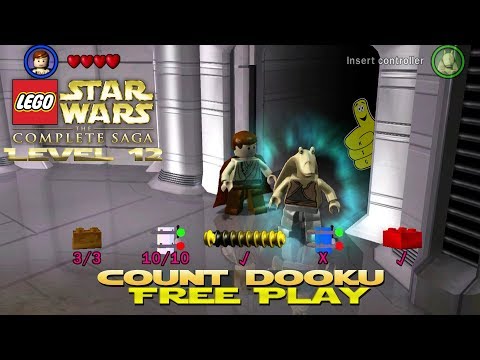 Lego Star Wars TCS: Ep 2 Chap 6 / Count Dooku FREE PLAY (All Collectibles) - HTG