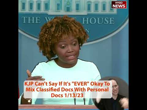 KJP Can't Say If It's 'EVER' Okay To Mix Classified Docs With Personal Docs