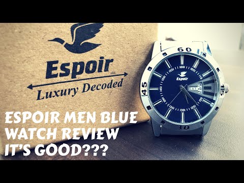 Men blue dial watch review