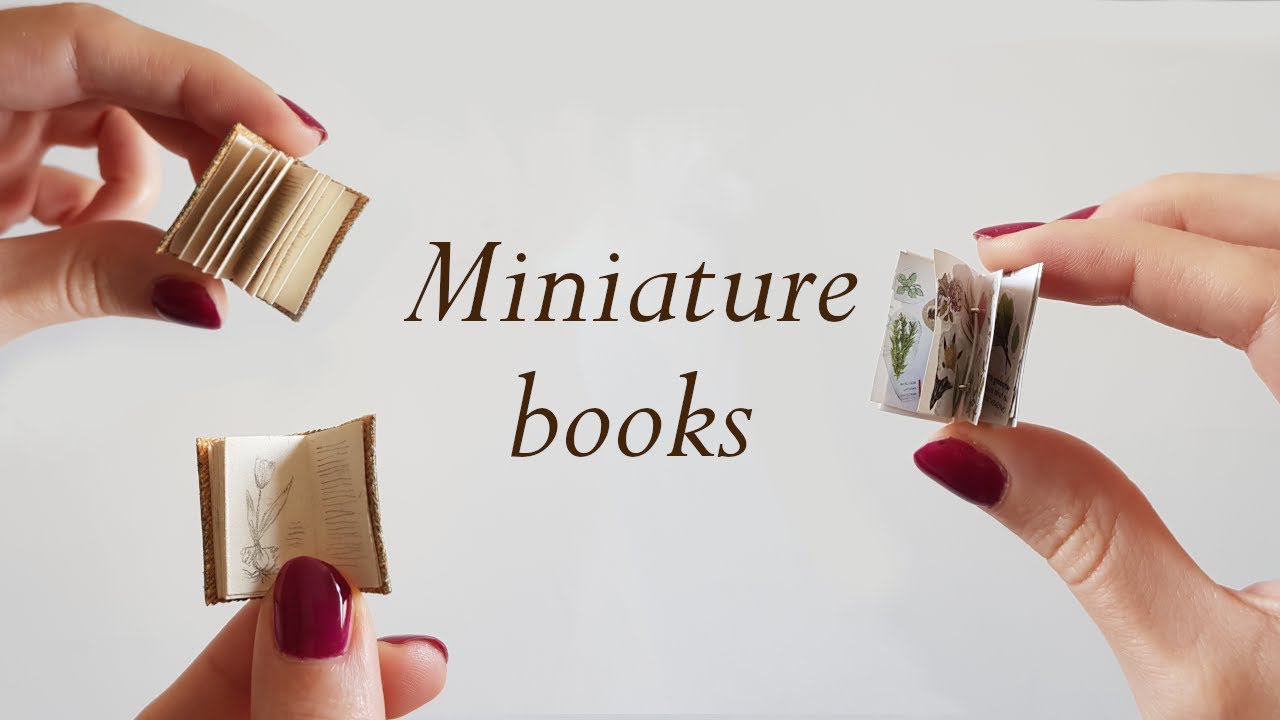 How to make miniature books 4 ways! Beginner friendly tutorial. DIY libros. Dollhouse accessories