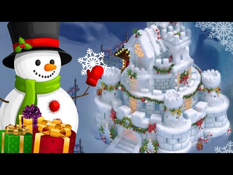 Клондайк / Новогодние приключения / Локация Зимняя осада / Строим Фестивальный замок / Klondike game