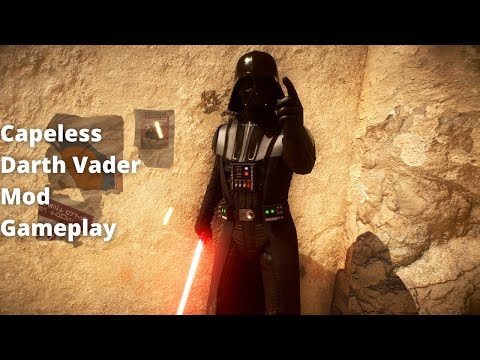 Star Wars Battlefront II - Capeless Darth Vader Mod Gameplay