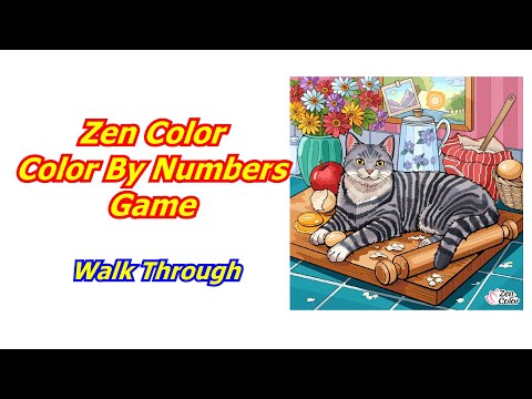 Zen Color - Color By Number Walk Through A Cat - YouTube