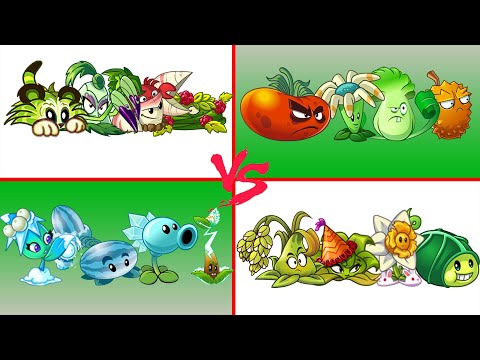 Team Pokra+Tiger Grass Vs 03 Super Team plants Max Level - PvZ 2 Team 04 Plant