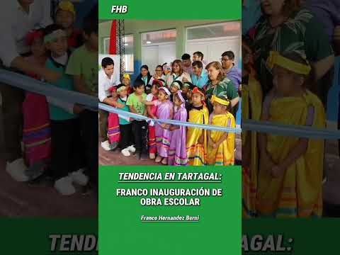 Inauguración de una obra escolar en Tartagal.Franco Hernández Berni #francoconvos #tartagal #salta