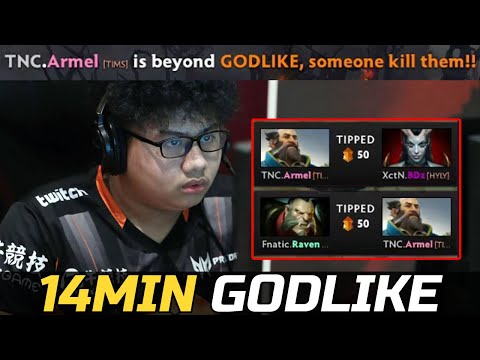 ARMEL 14MIN GODLIKE MID - VS BDZ RAVEN DOTA 2