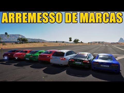 MERCEDES VS AUDI NO ARREMESSO DE CARROS NO FORZA HORIZON 3 - GAMEPLAY