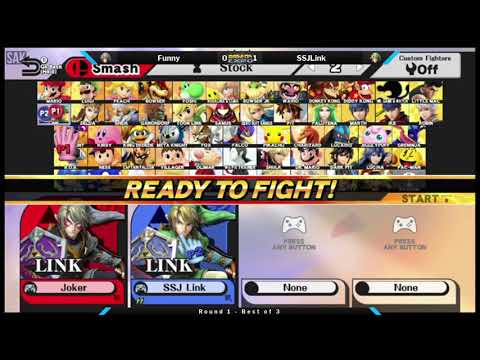 Game On Expo Smash 4 Round 1 - Funny (Dark Link) vs SSJLink (Link)