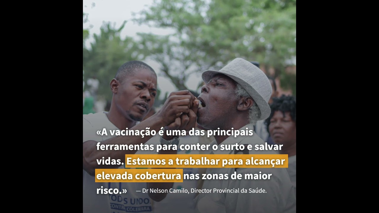 Como o Apoio da OMS e dos seus parceiros está a ajudar a controlar a Cólera em Angola