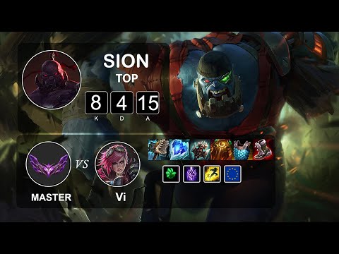 Top Sion vs Vi - LOL EUW Master Season 12 Patch 12.2