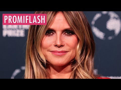Heiß, heißer, Heidi Klum: In roter Unterwäsche im Schnee