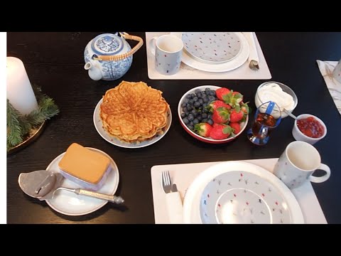 Waffles eat and make like a nordmann 🇧🇻| hjemme kos med barna