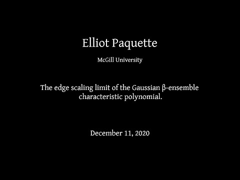 Elliot Paquette -- The edge scaling limit of the Gaussian beta-ensemble characteristic polynomial