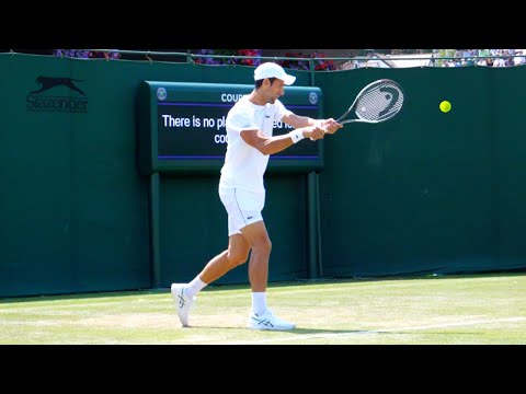 Novak Djokovic Backhand Slow Motion - ATP Tennis Two Handed Backhand Technique