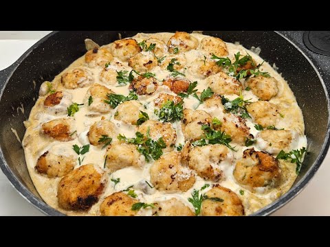 Boulette de poulet et sa sauce crémeuse
