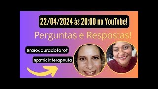 Traga sua pergunta com @patriciaterapeuta e @raiodouradotarot