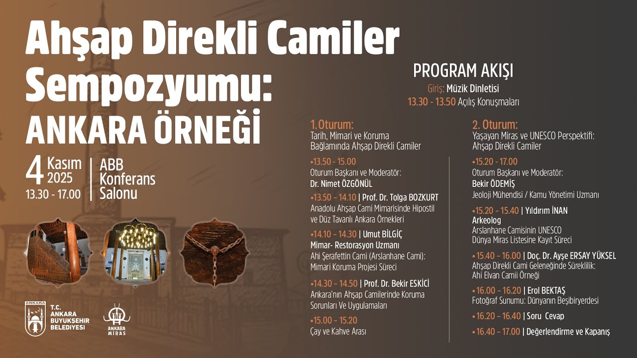 AHŞAP DİREKLİ CAMİLER SEMPOZYUMU : Ankara Örneği