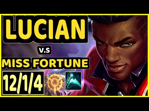 K1NG (LUCIAN) vs MISS FORTUNE - 12/1/4 KDA BOTTOM ADC GAMEPLAY - OC Ranked MASTER