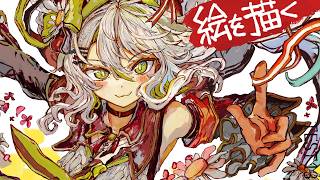 【活動再開目指して】絵を描くよ！！サムネの絵の加筆！ベンチマークテスト配信 第13回【#鴨見カモミ／CAMOMI Camomi】