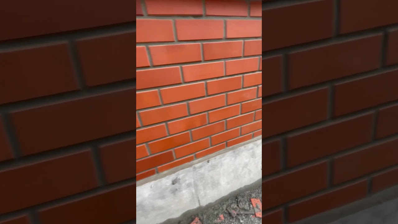 Brick cladding installation #brick #claddinginstallation #keralaarchitecture