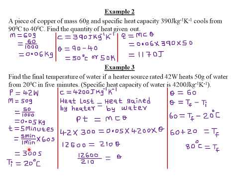TOPIC 9: QUANTITY OF HEAT: LESSON 1