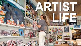 Studio Vlog: Packing Prints, Painting, Chasing Deadlines - A Day in My Life as a Full-Time Artist