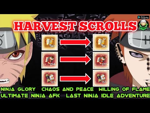 HARVEST ALL SCROLLS NINJA LEGEND IDLE | NINJA GLORY