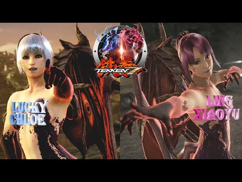 Tekken 7: Ling Xiaoyu & Lucky Chloe Cosplay Unknown Ver. Jun with Devil Kazuya's Dragon Wing