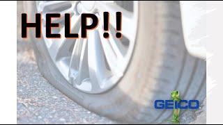 Flat Tire? Call Roadside assistance - GEICO App | HowTo