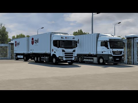 ETS 2 1.44 Convoy Multiplayer with mods MAN TGX 480/SCANIA NG R500 (Rostock 🇩🇪-Hamburg 🇩🇪)