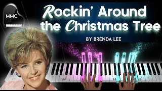 Rockin&#39; Around the Christmas Tree by Brenda Lee piano cover/tutorial + sheet music + lyrics
