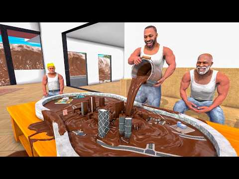 Franklin Found Tiny Chocolate City & Control Entire City in Indian Bike Driving 3D