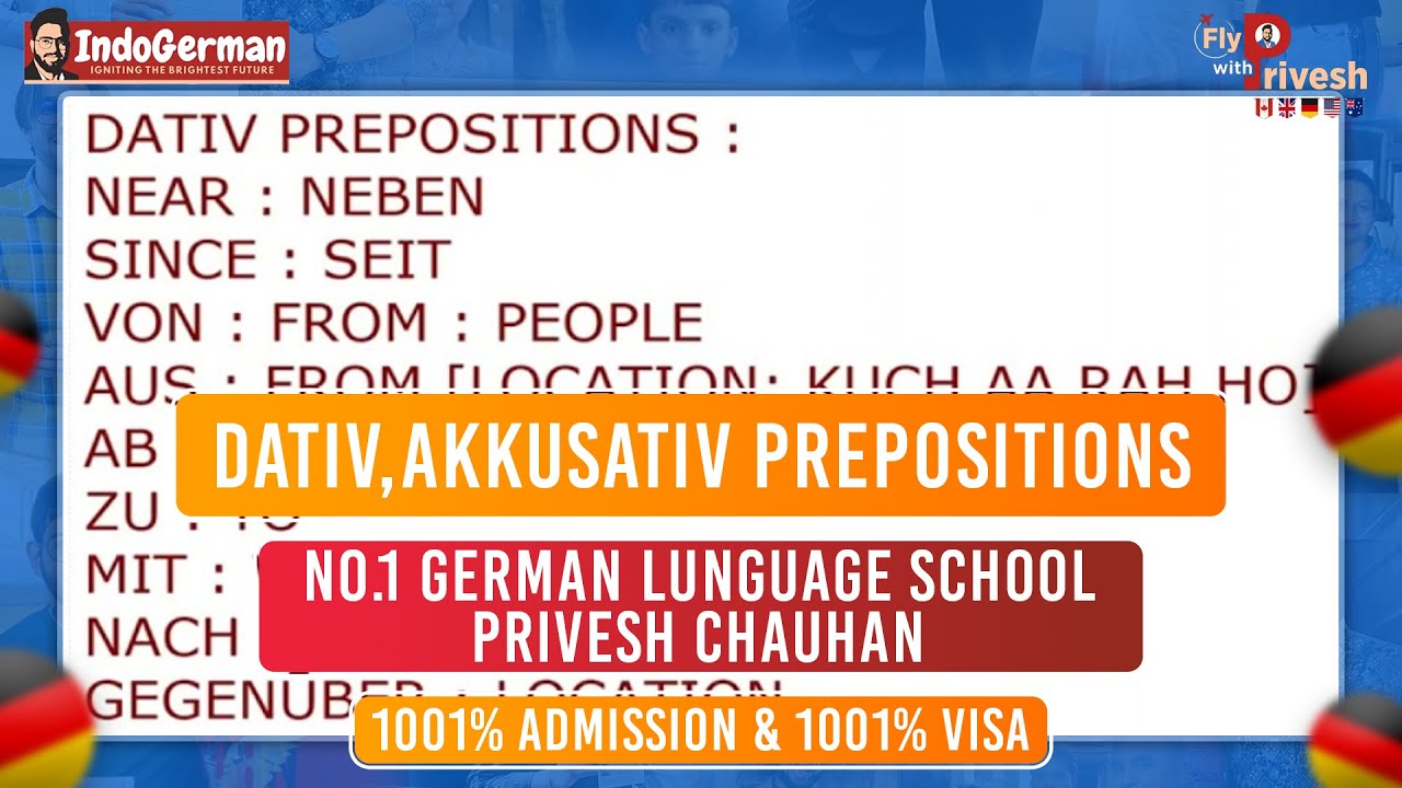 Dativ,Akkusativ Prepositions