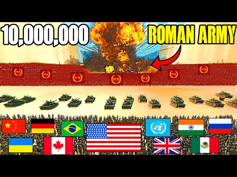 Can All MODERN ARMY Hold DEATH TUNNEL vs 10,000,000 Roman Army Invasion?! - UEBS 2: Best Mods
