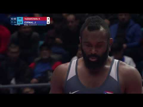 1/16 FS - 86 kg: Hassan YAZDANI (IRI) v. J. ESPINAL (PUR)
