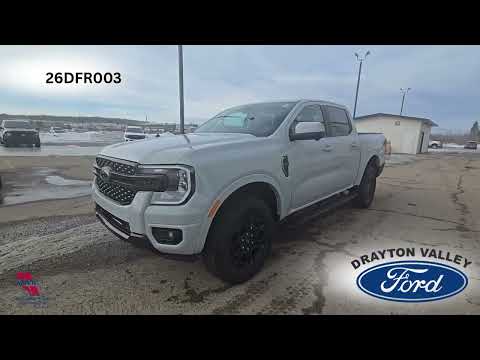 2026 Ford Ranger LARIAT 4WD SuperCrew 5' Box in White for sale at Drayton Valley Ford in Drayton Valley, AB