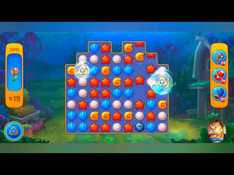 фишдом 2022  #  11001 уровень - прохождение без бустеров # Fishdom,   11001  level - no Boosters.