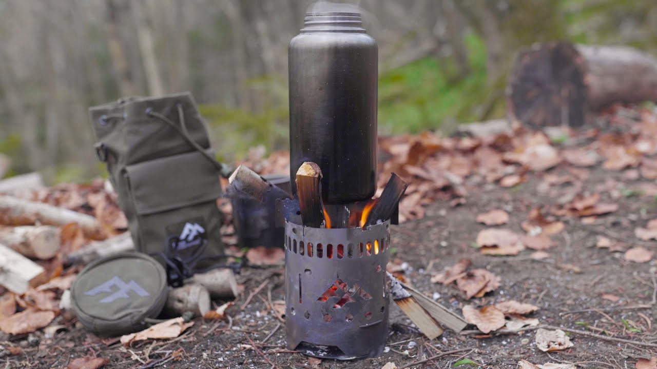 Goshawk Titanium Wood Gasifier Stove – Multi-Fuel Spirit Burner, Backpacking Cook Set