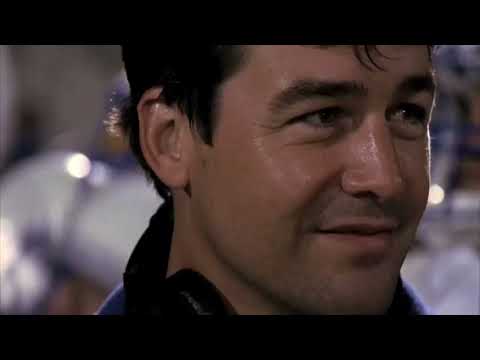 Friday Night Lights trailer panel with marching band and football field at dusk