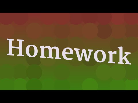 HOMEWORK pronunciation • How to pronounce HOMEWORK