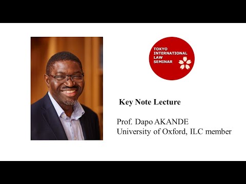Key Note “Immunities of State Officials and Prosecutors for International Crimes” Prof. Dapo AKANDE