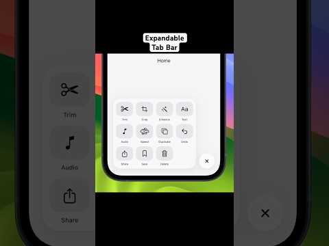 Expandable Tab Bar | Liquid Glass Morphing Effects | #animation #ios #apple thumbnail
