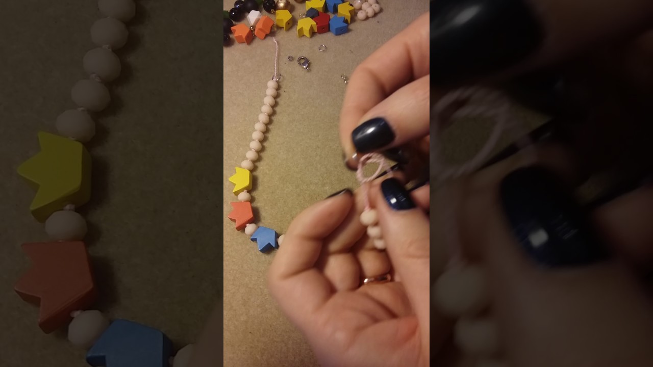 TUTORIAL PRINCIPIANTI : BIJOUX : COME FARE COLLANE DA BAMBINA CON I NODI - 1 parte
