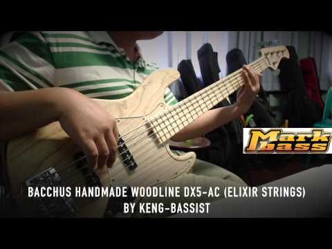 Bacchus Handmade Japan series DX5-AC/M - 5 string active bass, natural oil image 4