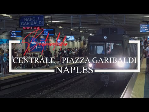Naples, Italy Napoli Centrale transit station Piazza Giuseppe Garibaldi.