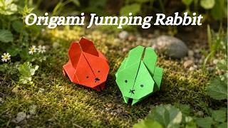 JUMPING RABBIT🐰- Easy Origami Tutorial | Step-by-Step Paper Folding