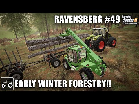 Early Winter Forestry, Selling Milk & Mixing TMR - Ravensberg #49 Farming Simulator 19 Timelapse