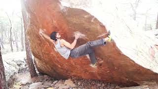 Video thumbnail of Cañas y cacahuetes, 7c. Albarracín